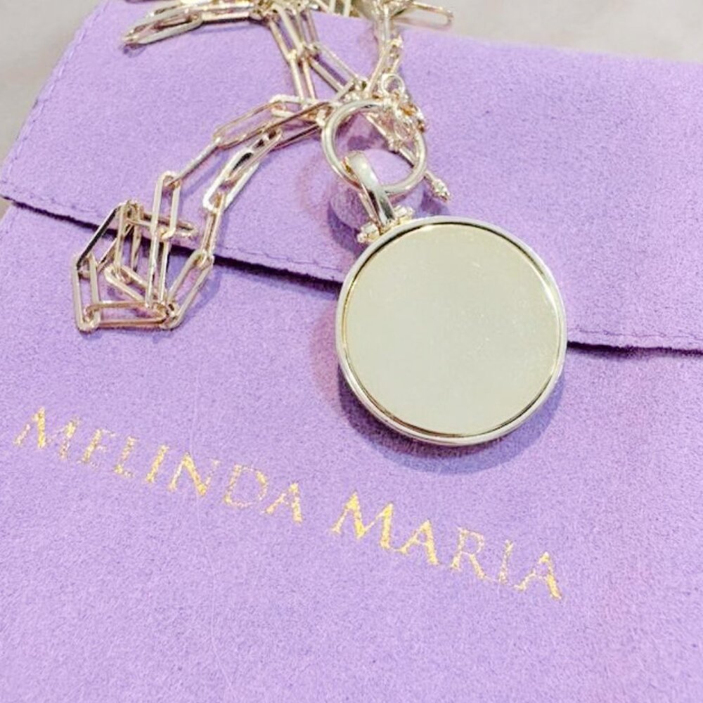 Melinda Maria The Engravable Fearless Medallion necklace Limited Edition - Picture 3 of 4